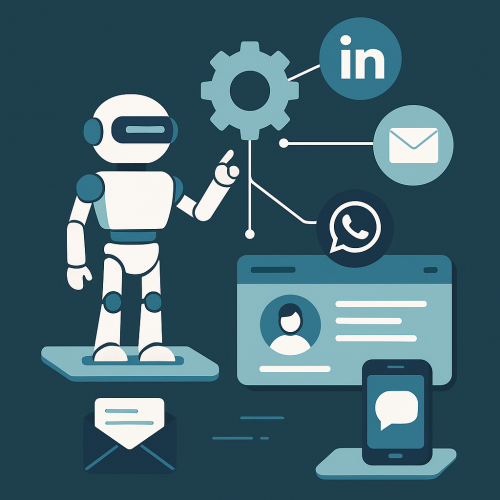 Automação de prospecção: como captar clientes no LinkedIn, e‑mail e WhatsApp com segurança
